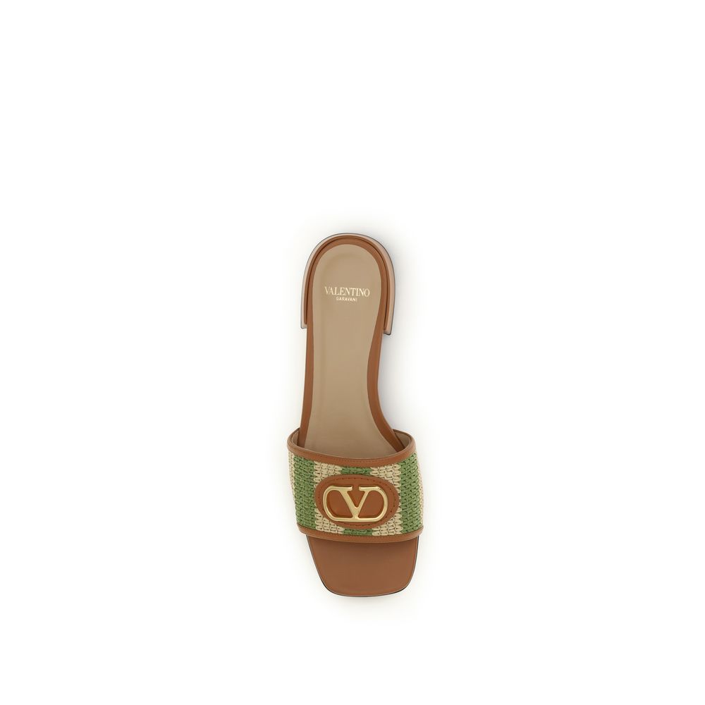 Valentino Garavani Multicolor Viscose Flat Sandals