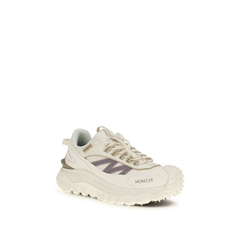 Moncler White Polyester Athletic Sneakers