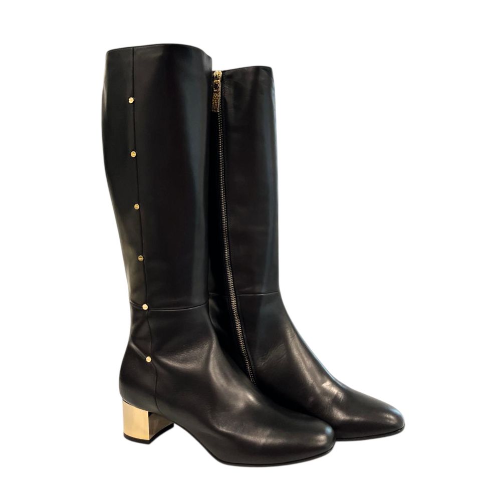 Borbonese Black Leather Women Boot