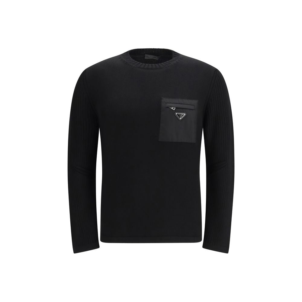 Prada Black Wool Oves Aries Sweatshirt