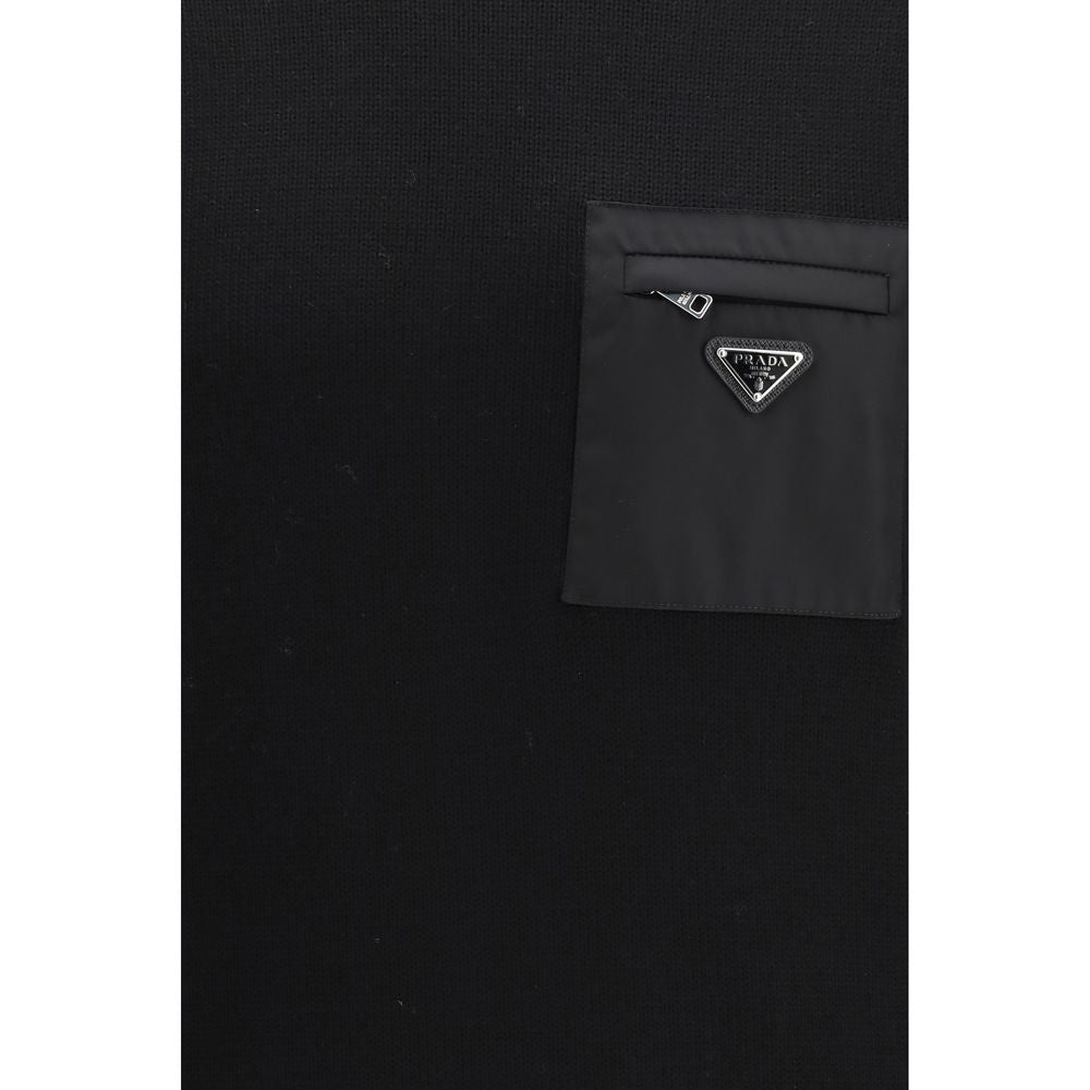 Prada Black Wool Oves Aries Sweatshirt