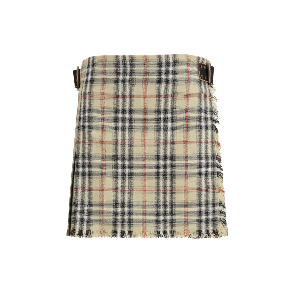 Burberry Multicolor Wool Oves Aries Mini Skirt