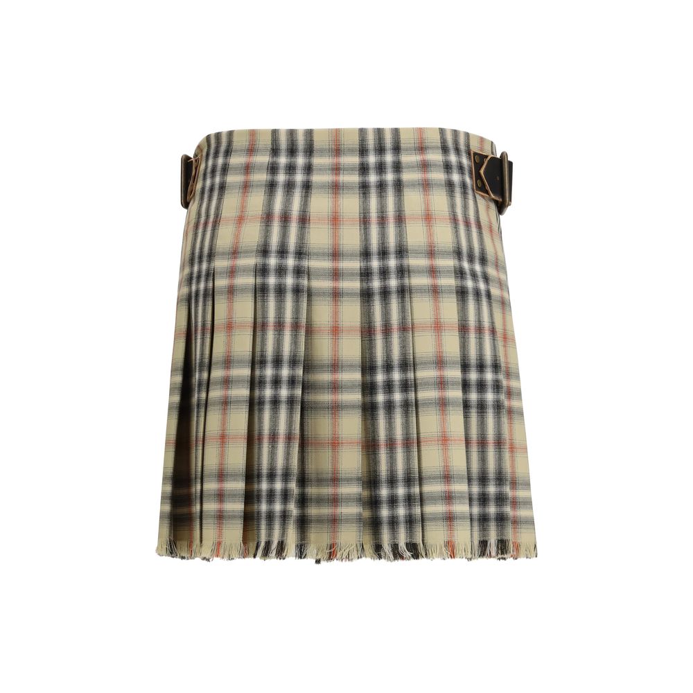 Burberry Multicolor Wool Oves Aries Mini Skirt