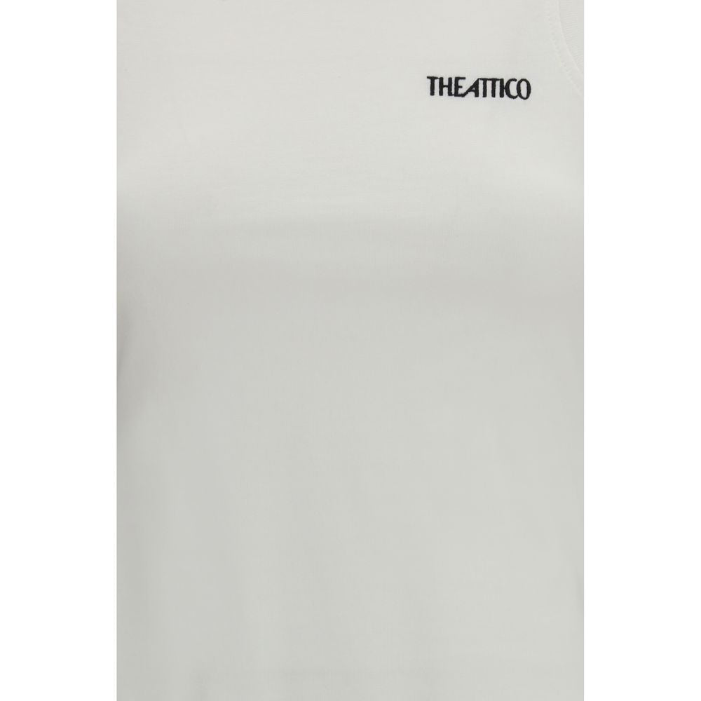 The Attico White Cotton Sleeveles T-Shirt