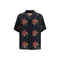 Valentino Garavani Black Linen Pattern Shirt