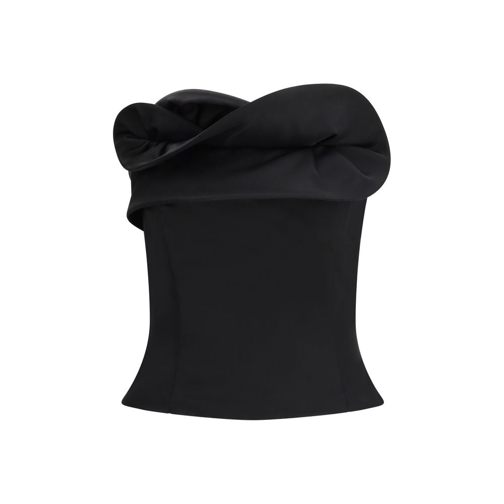 Magda Butrym Black Wool Tank Tops