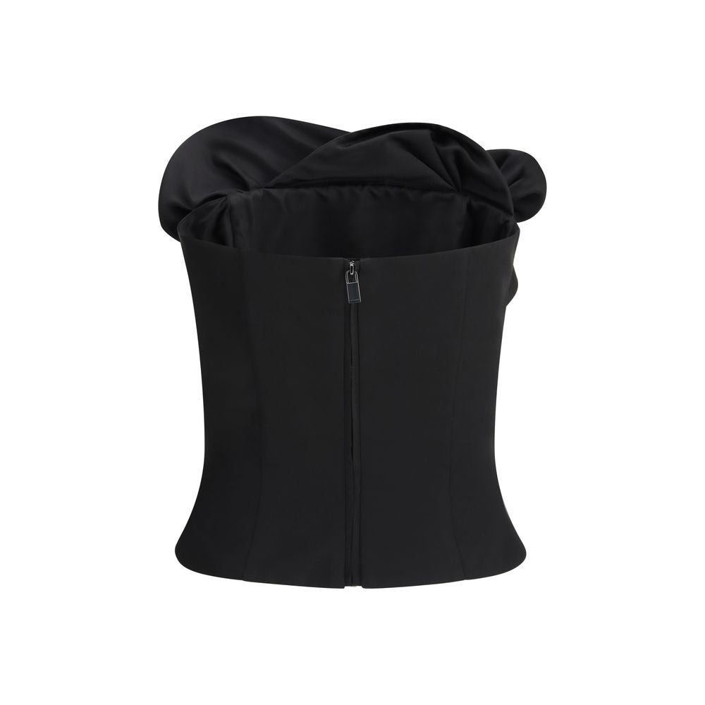 Magda Butrym Black Wool Tank Tops
