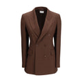 P.A.R.O.S.H. Brown Cotton Blazer