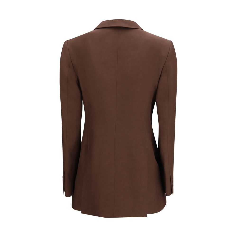 P.A.R.O.S.H. Brown Cotton Blazer