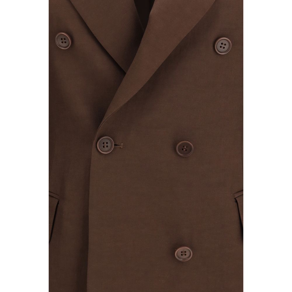 P.A.R.O.S.H. Brown Cotton Blazer