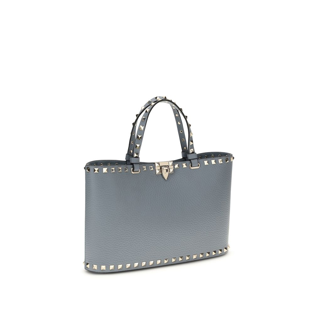 Valentino Garavani Blue Calf Leather Bos Taurus Shoulder Bag