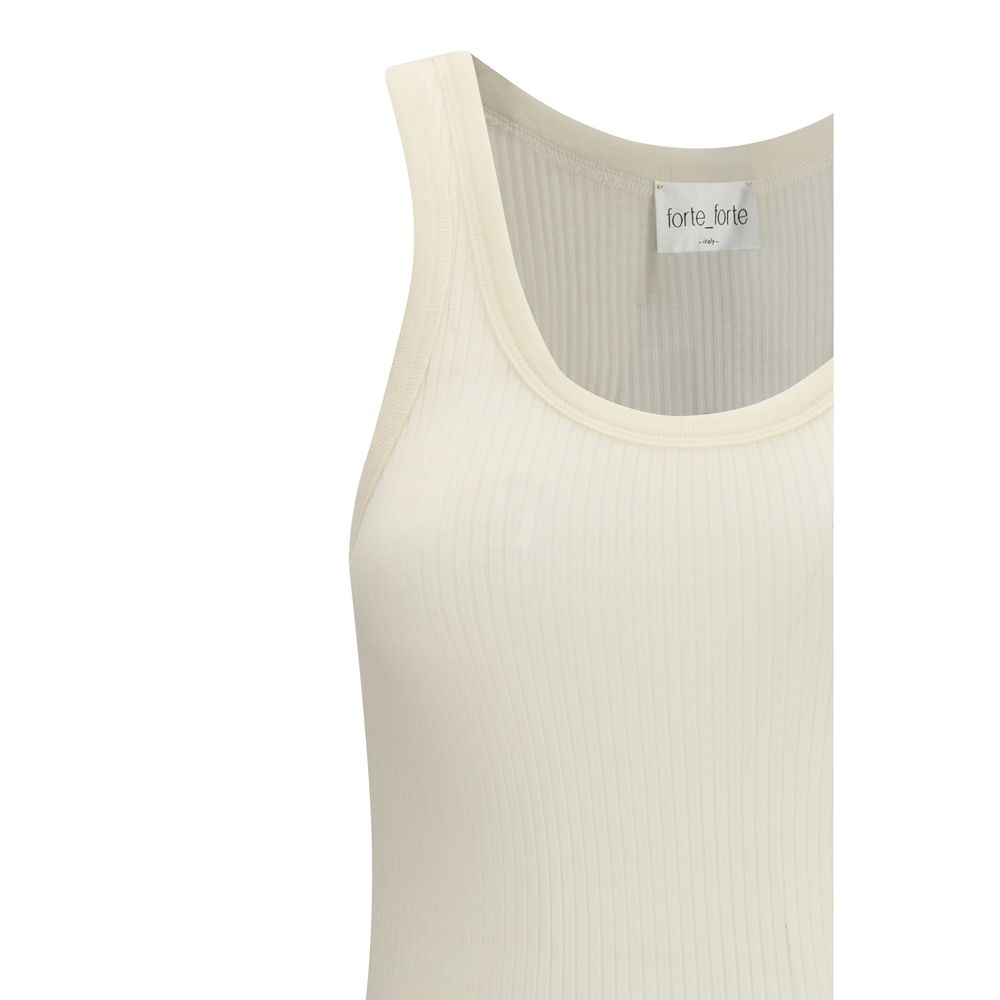Forte_Forte Beige Wool Oves Aries Sleeveles T-Shirt