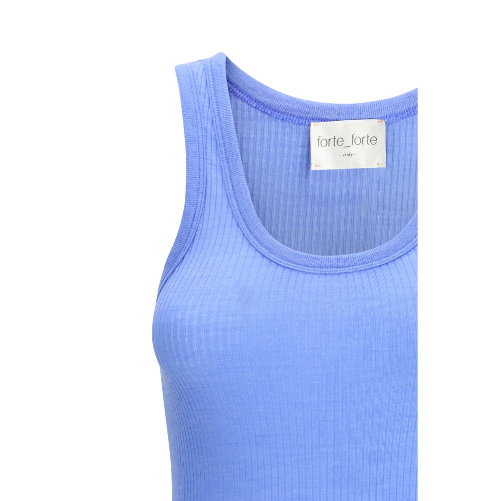 Forte_Forte Blue Wool Oves Aries Sleeveles T-Shirt