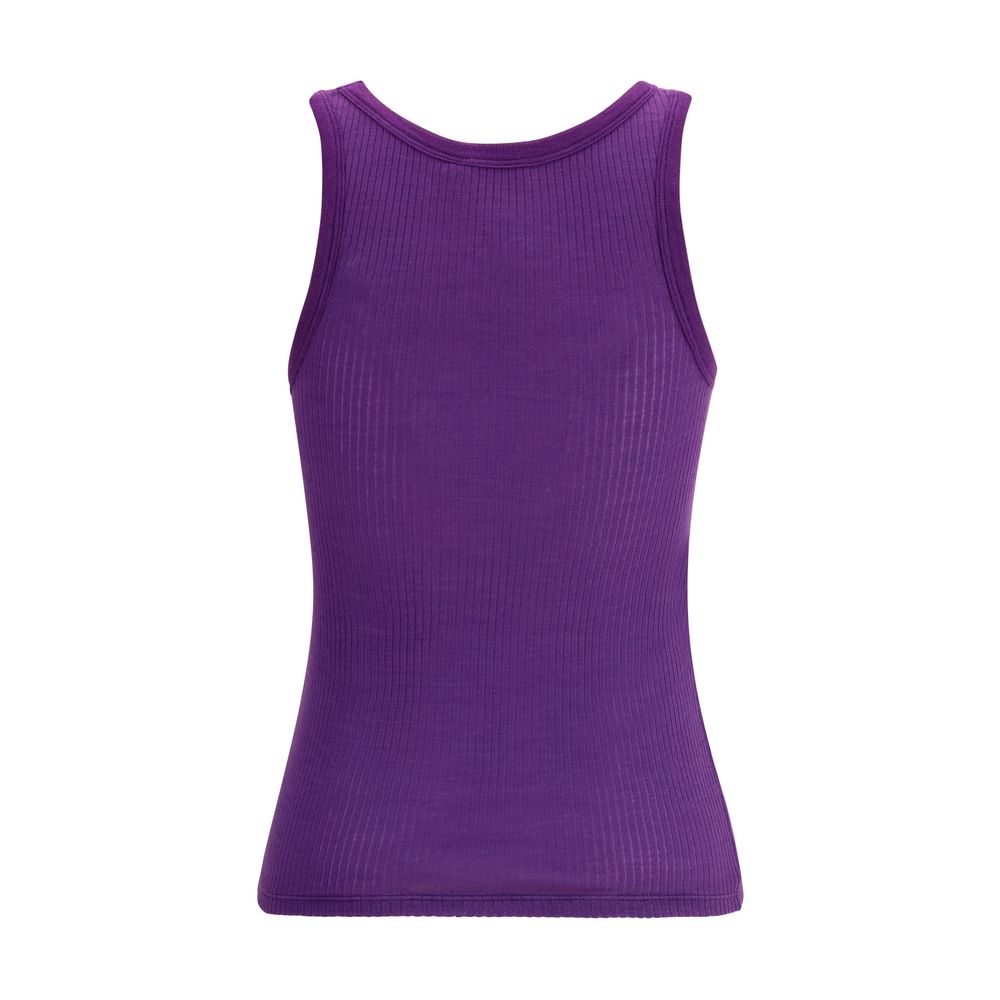 Forte_Forte Purple Wool Oves Aries Sleeveles T-Shirt
