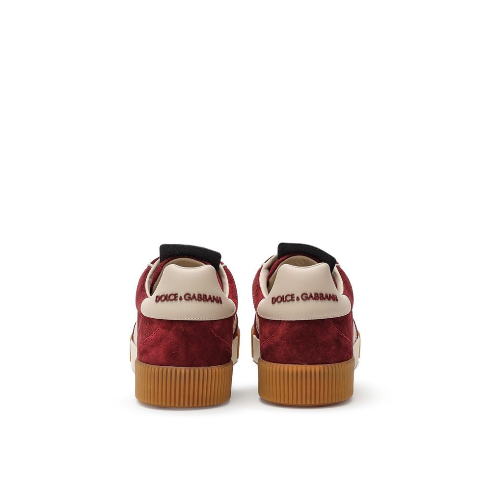 Dolce & Gabbana Blue Leather Low Top Sneakers