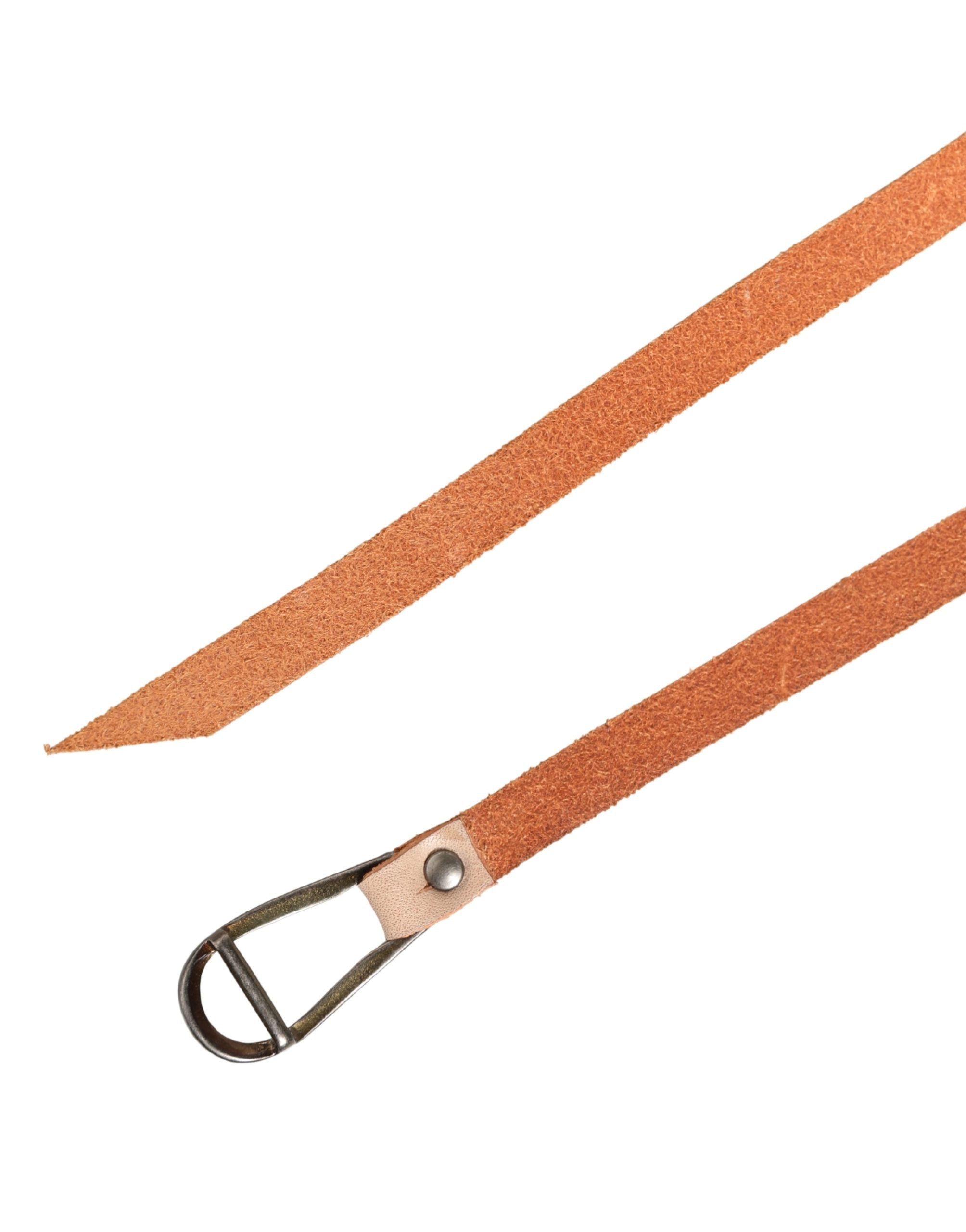 Scervino Street Women Orange Silver Metal Buckle Skinny Belt