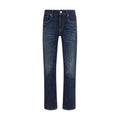 7FOR Blue Cotton Flared Jeans