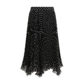Valentino Garavani Black Silk Skirt