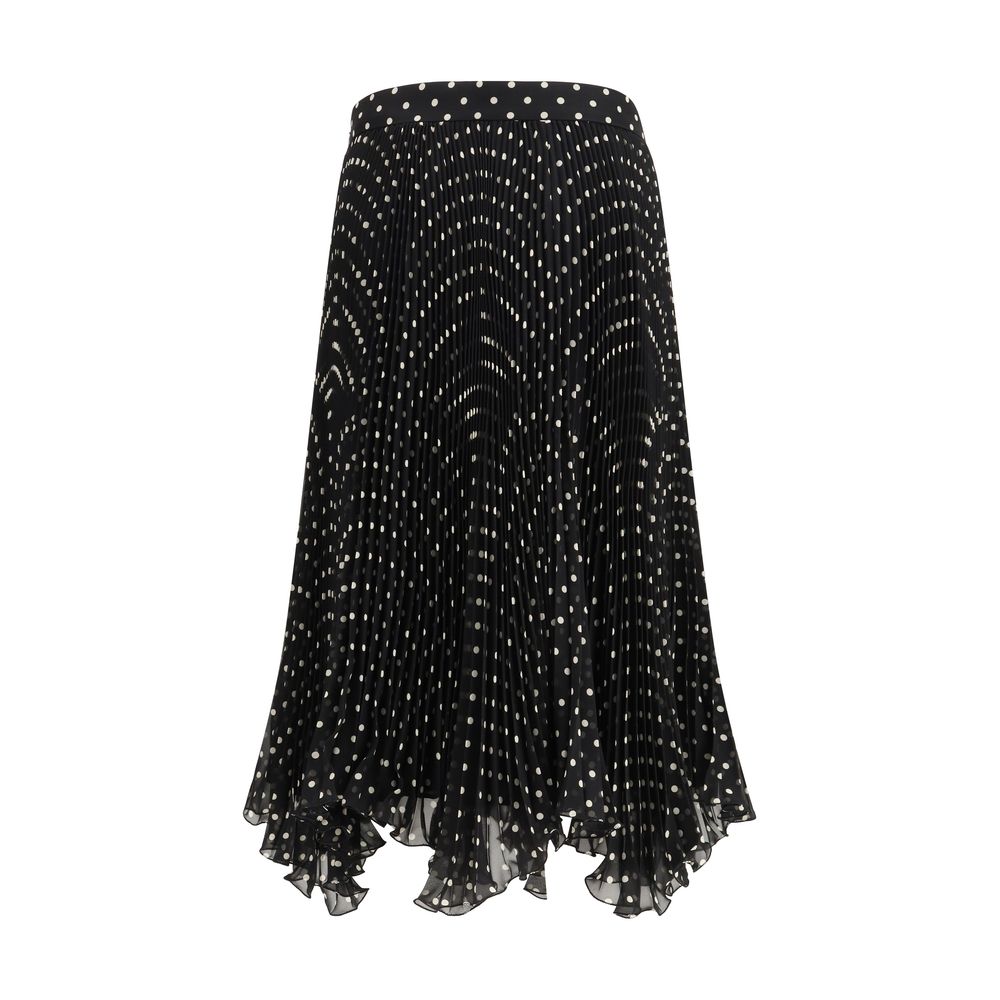 Valentino Garavani Black Silk Skirt