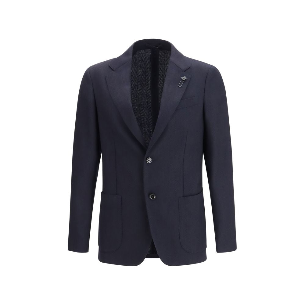 Lardini Blue Wool Blazer