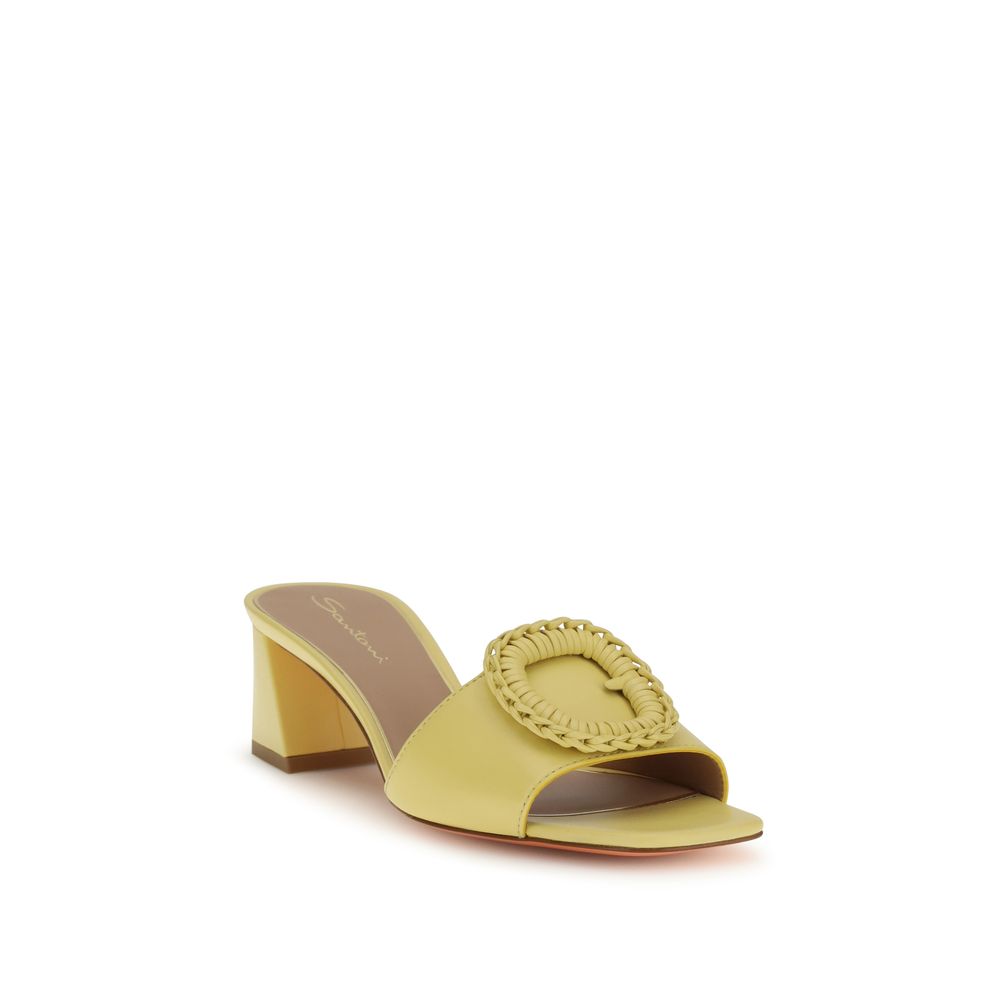 Santoni Bicolor Calf Leather Bos Taurus Sandals
