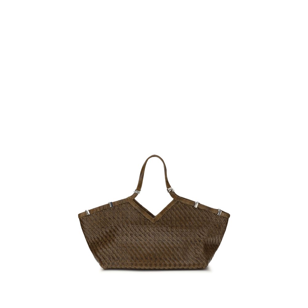 Benedetta Bruzziches Brown Buffalo Leather Handbag