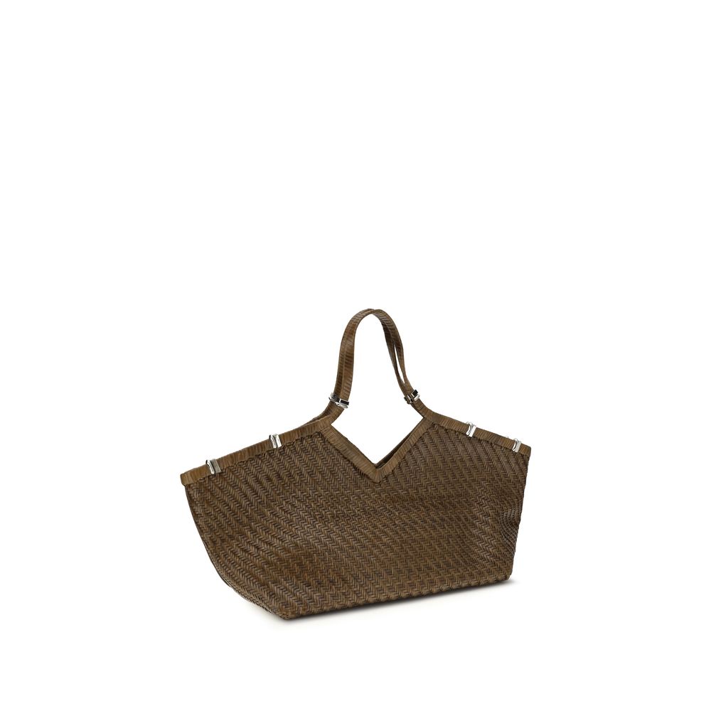 Benedetta Bruzziches Brown Buffalo Leather Handbag