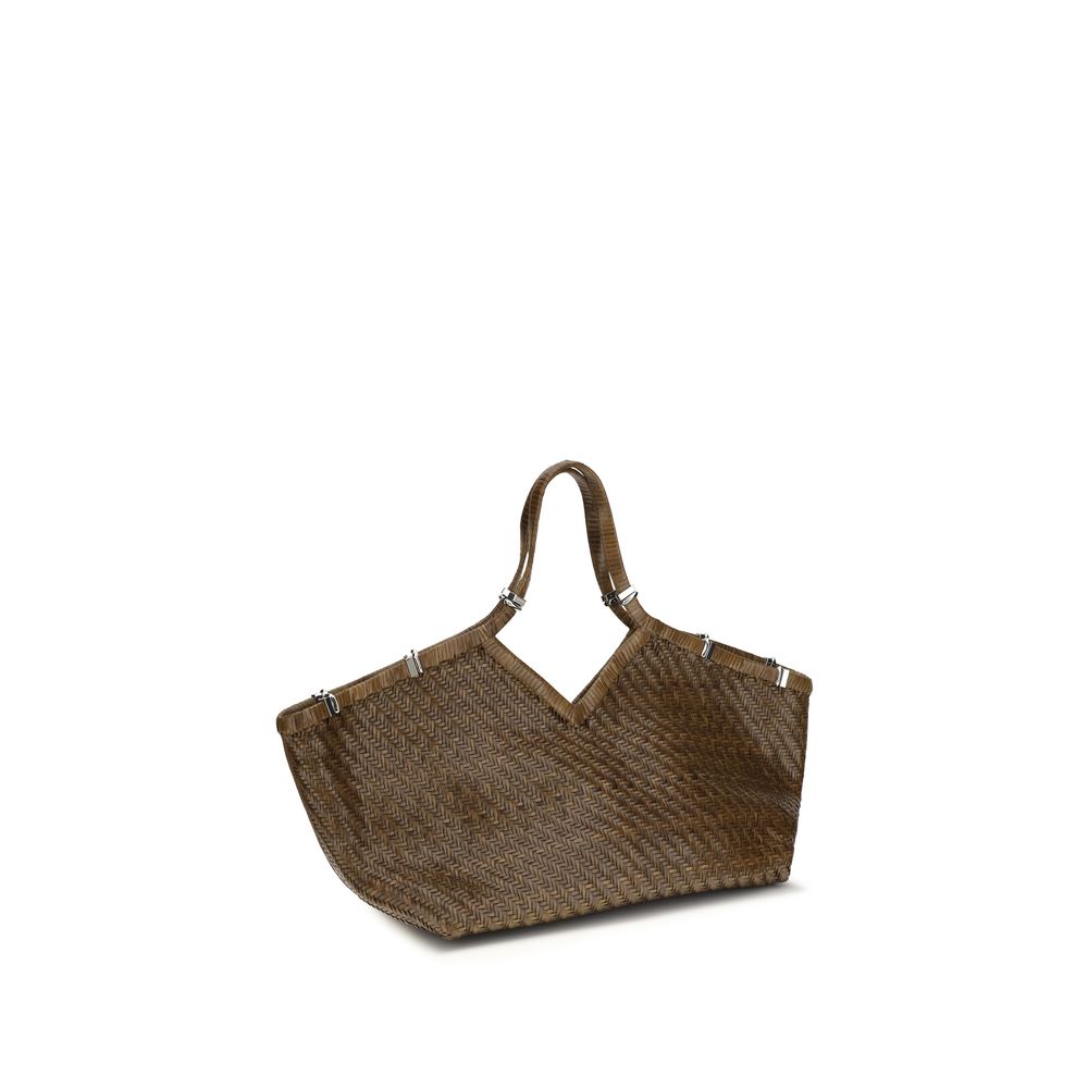 Benedetta Bruzziches Brown Buffalo Leather Handbag