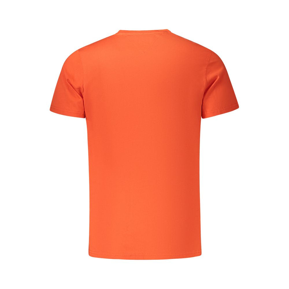 Tommy Hilfiger Arancione Cotton Men T-Shirt