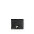 PINKO Black Calf Leather Bos Taurus Wallet
