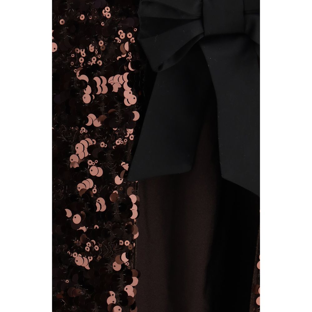 Ganni Brown Polyester Blouse