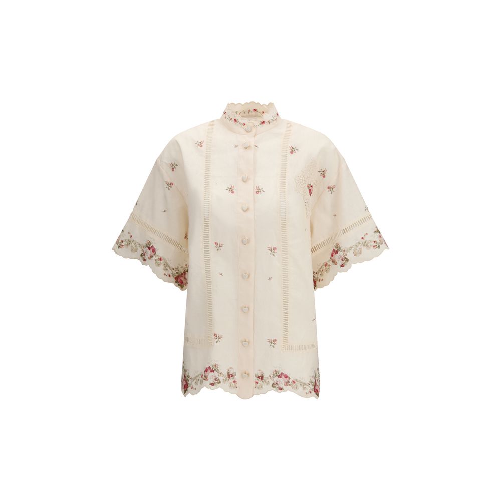 Zimmermann Beige Linen Shirt