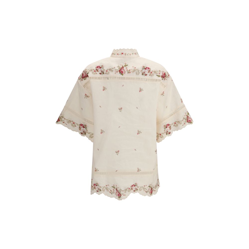 Zimmermann Beige Linen Shirt