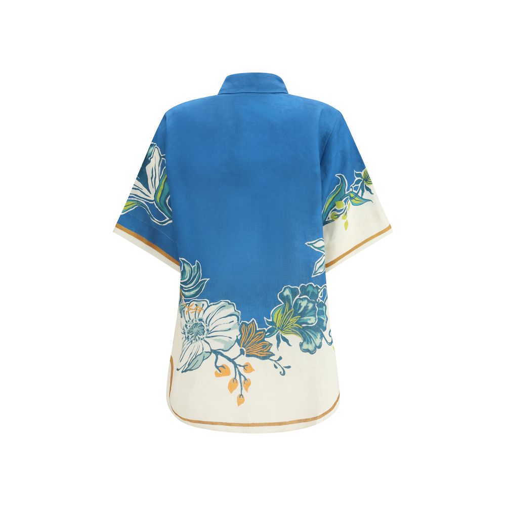 Alemais Blue Linen Shirt