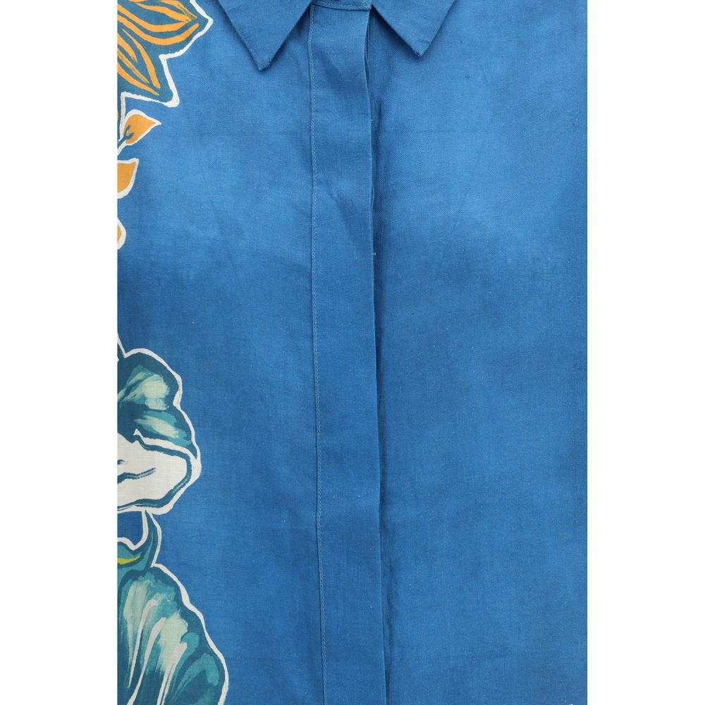 Alemais Blue Linen Shirt