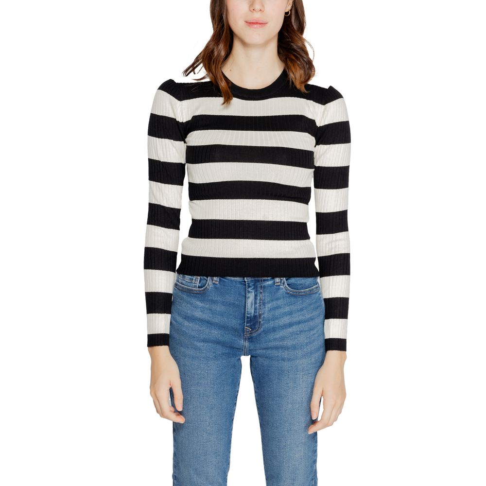 Jacqueline De Yong Black Viscose Sweatshirt