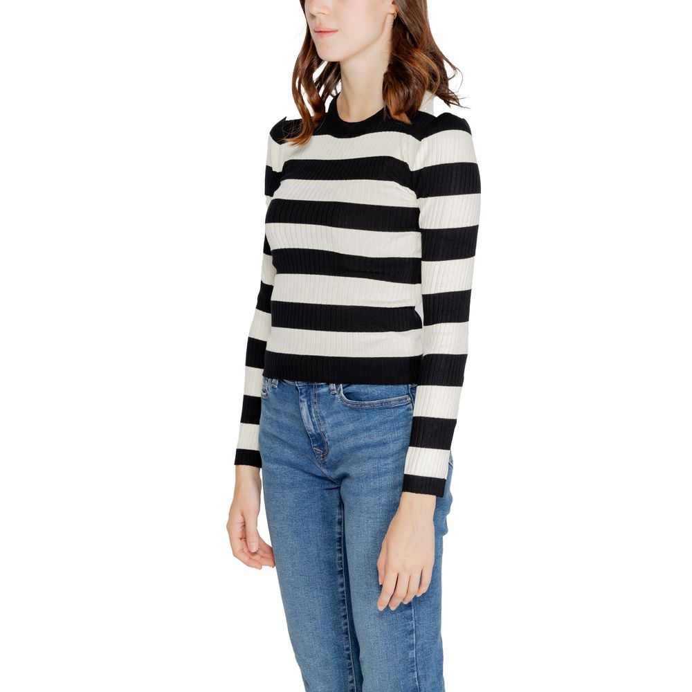 Jacqueline De Yong Black Viscose Sweatshirt