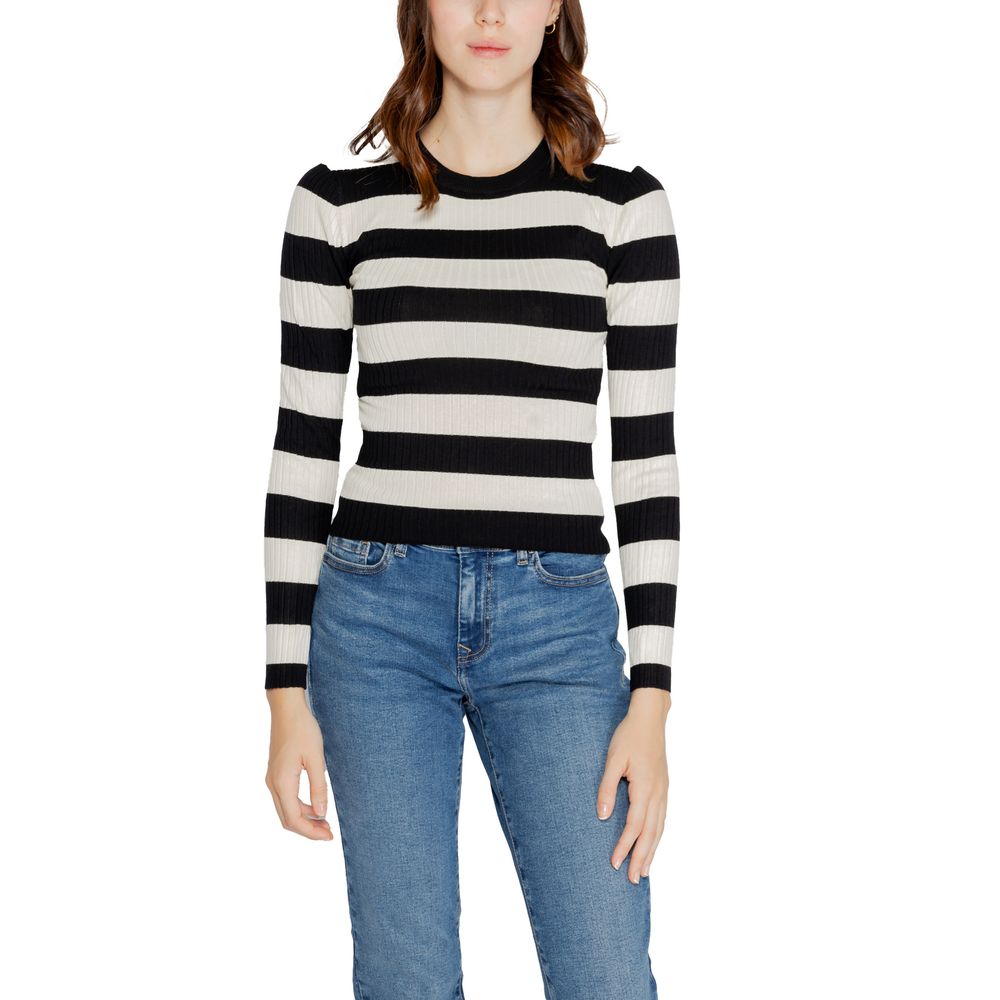Jacqueline De Yong Black Viscose Sweatshirt