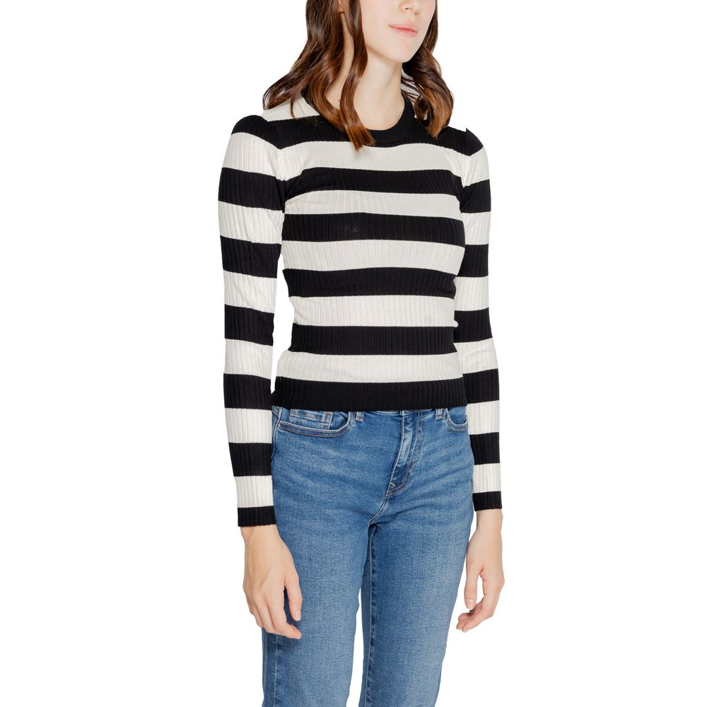 Jacqueline De Yong Black Viscose Sweatshirt