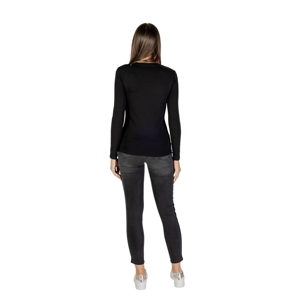 Armani Exchange Black Cotton Long Sleeve T-Shirt