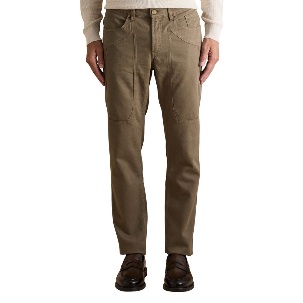 Jeckerson Green Cotton Skinny Jeans