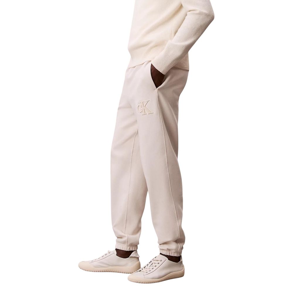 Calvin Klein Jeans Beige Cotton Joggers (Workout Pants)