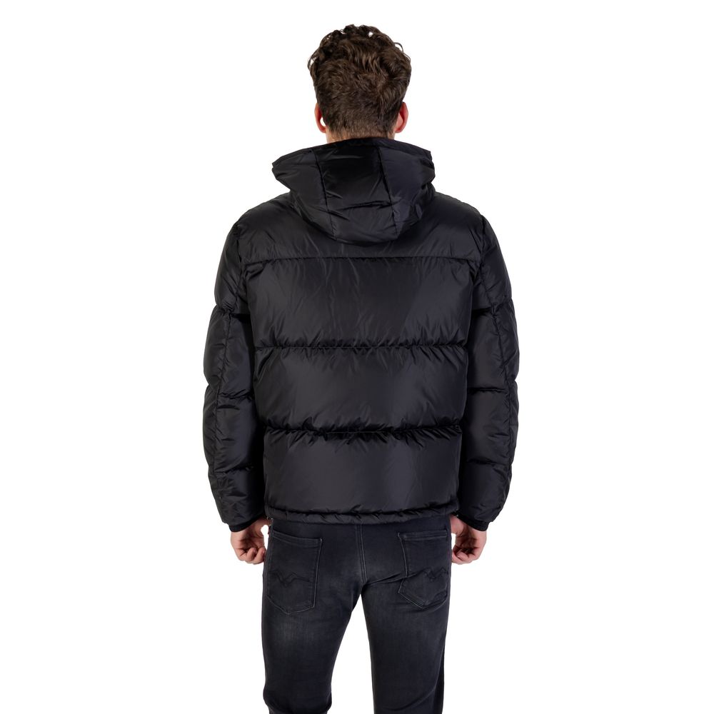 Armani Exchange Black Polyamide Full-Length Jacket