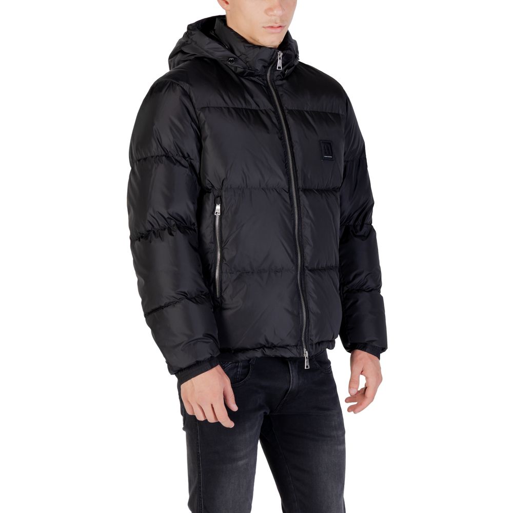 Armani Exchange Black Polyamide Full-Length Jacket