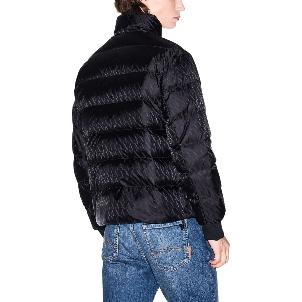 Armani Exchange Black Polyamide Full-Length Jacket