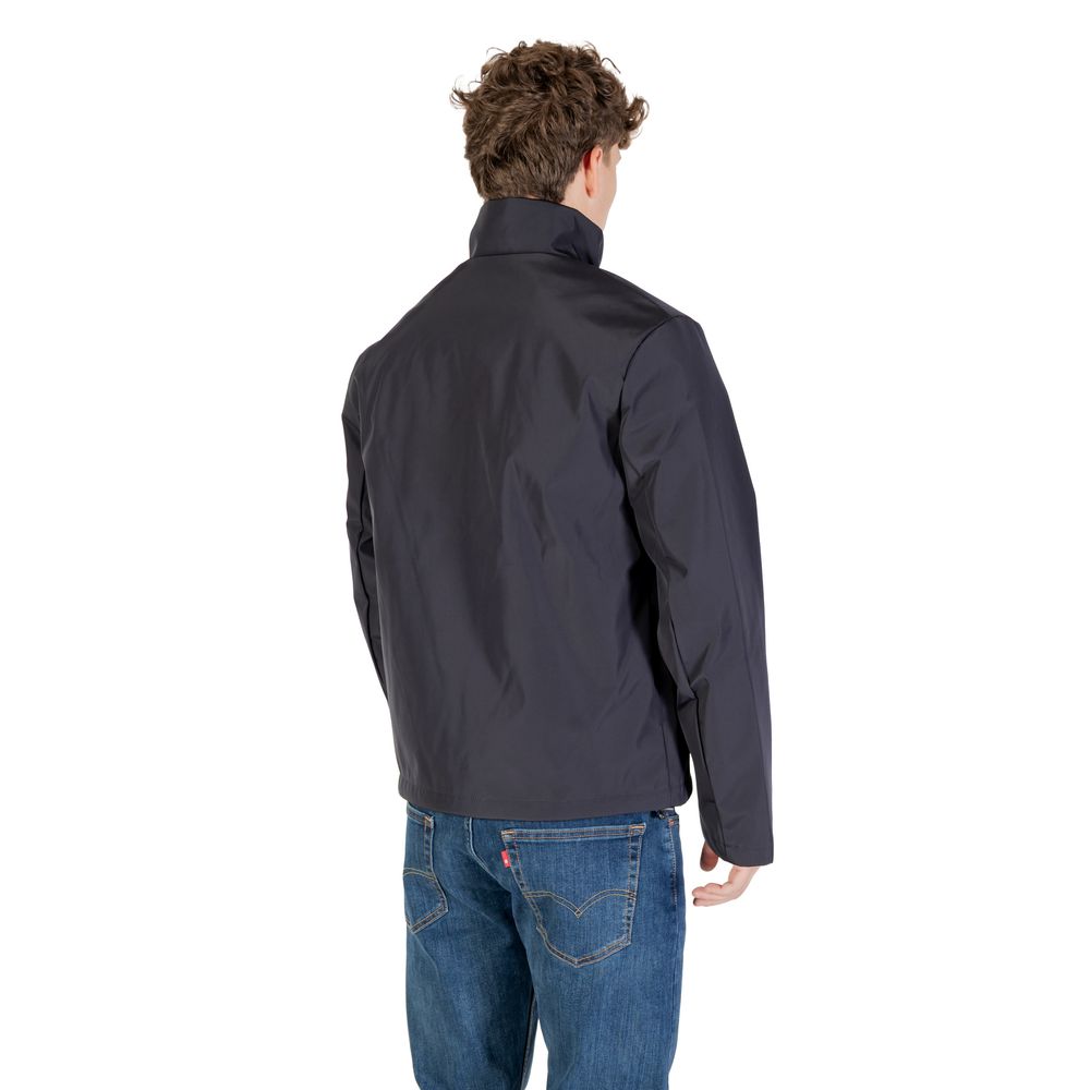 Armani Exchange Blue Polyester Shell Jacket