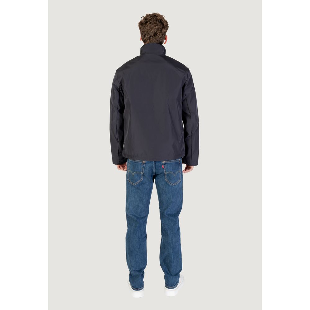 Armani Exchange Blue Polyester Shell Jacket