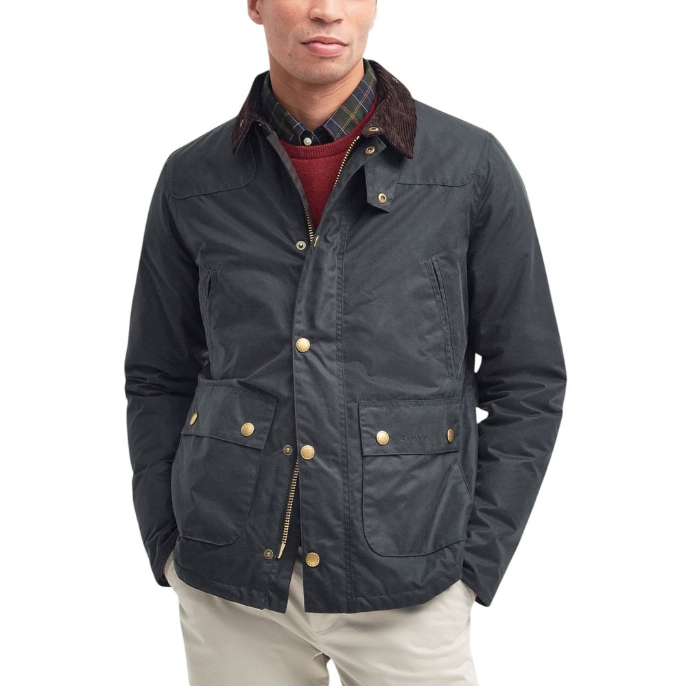 Barbour Gray Cotton Full-Length Jacket