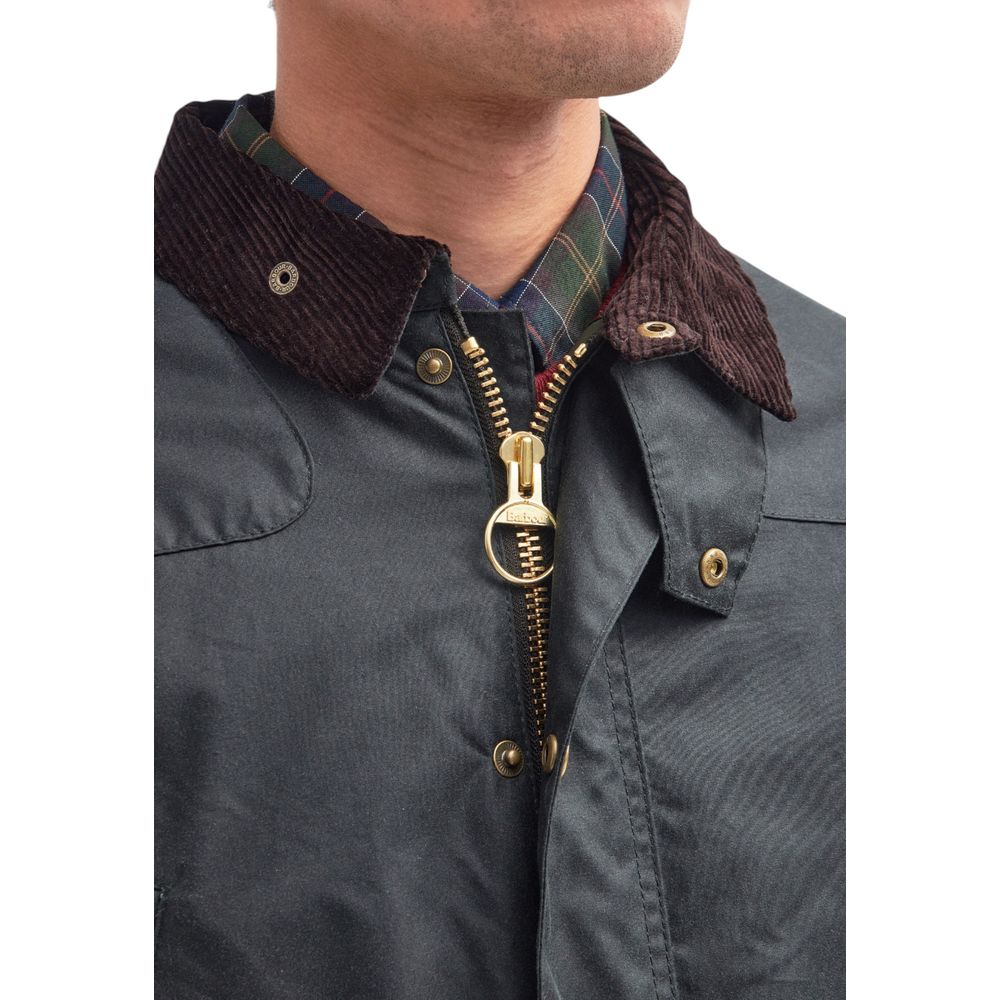 Barbour Gray Cotton Full-Length Jacket
