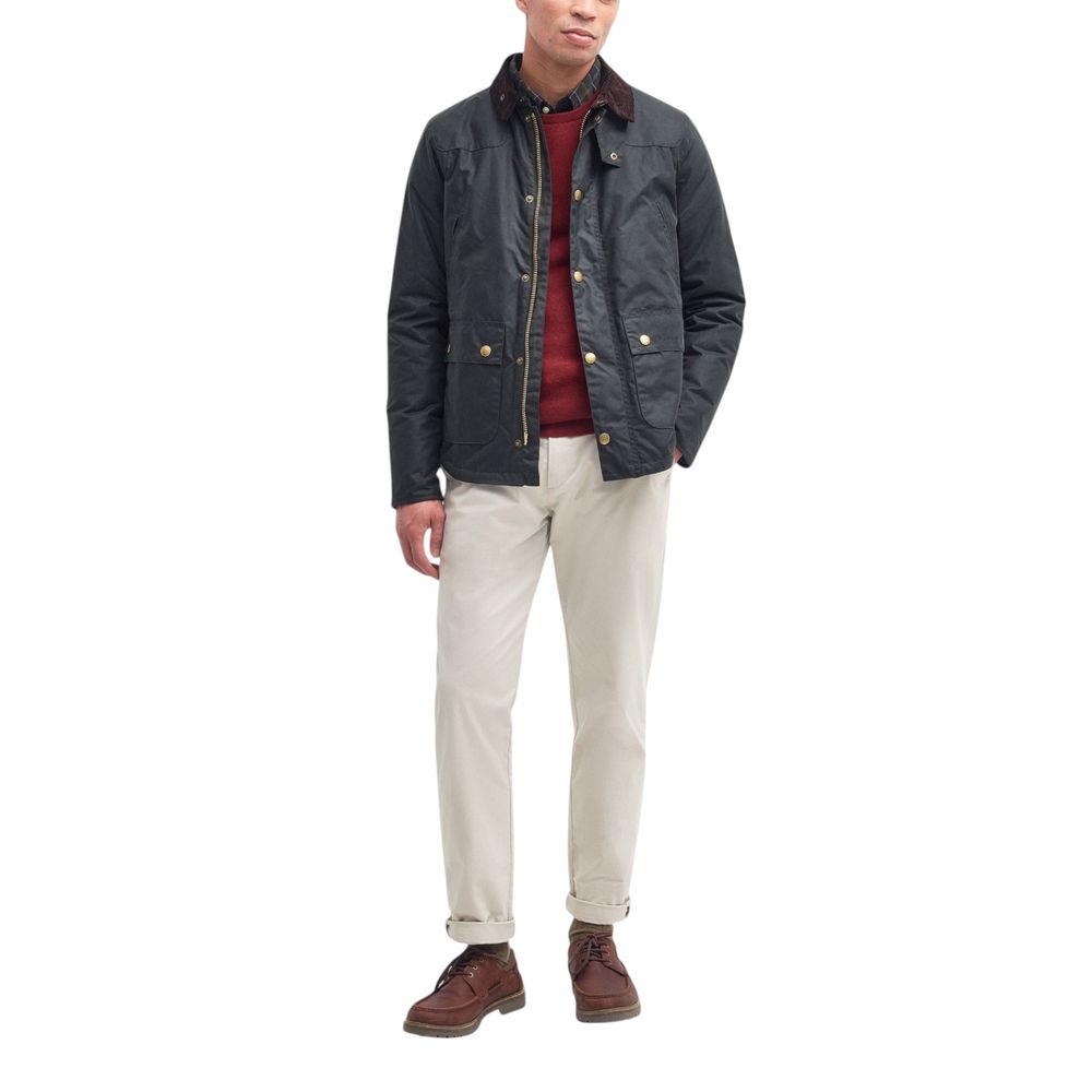 Barbour Gray Cotton Full-Length Jacket
